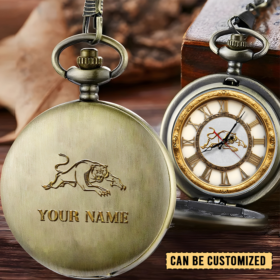 Auspiritmerch Penrith Panthers Personalized Pocket Watch Gift For Fans