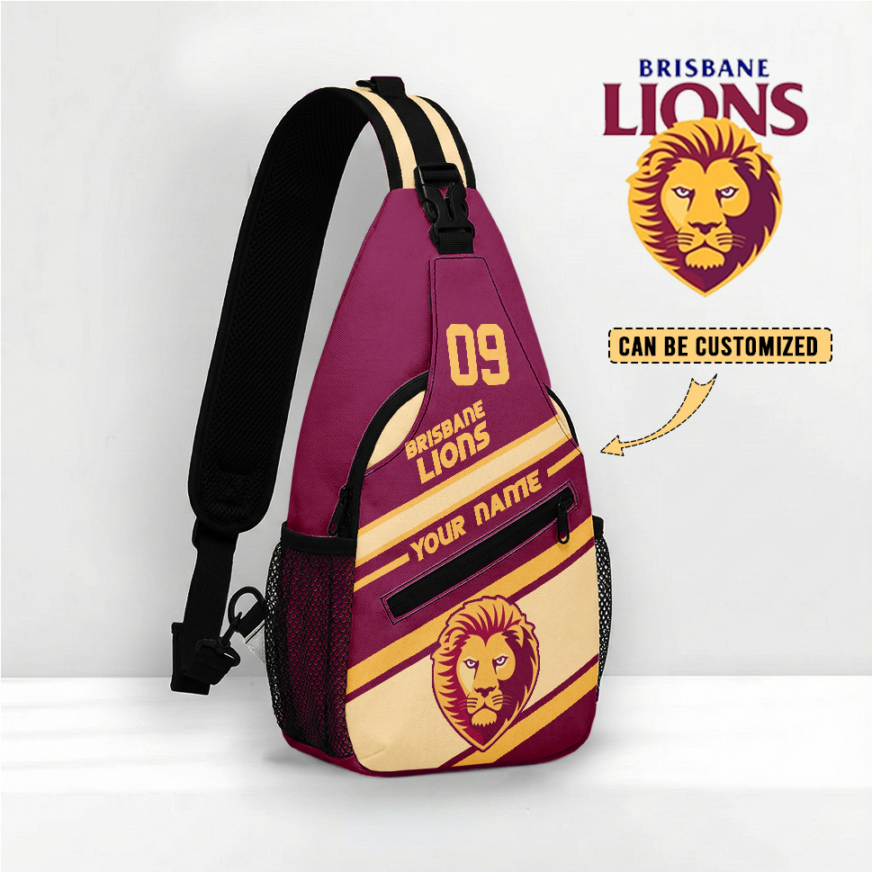 Auspiritmerch Brisbane Lions Personalized Sling Bags Gift For Fans