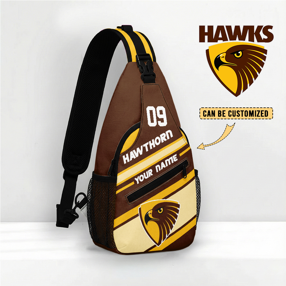 Auspiritmerch Hawthorn Hawks Personalized Sling Bags Gift For Fans
