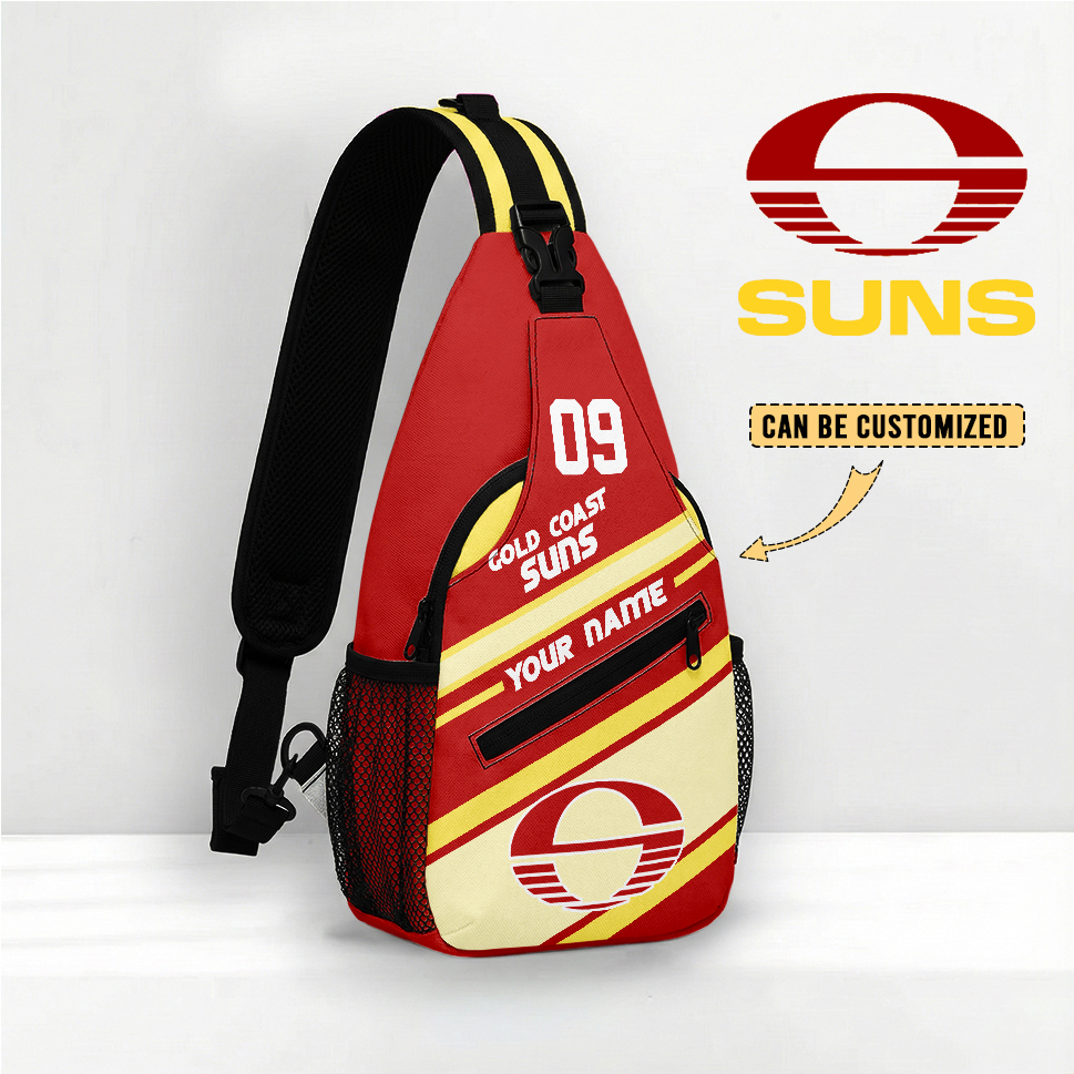 Auspiritmerch Gold Coast Suns Personalized Sling Bags Gift For Fans