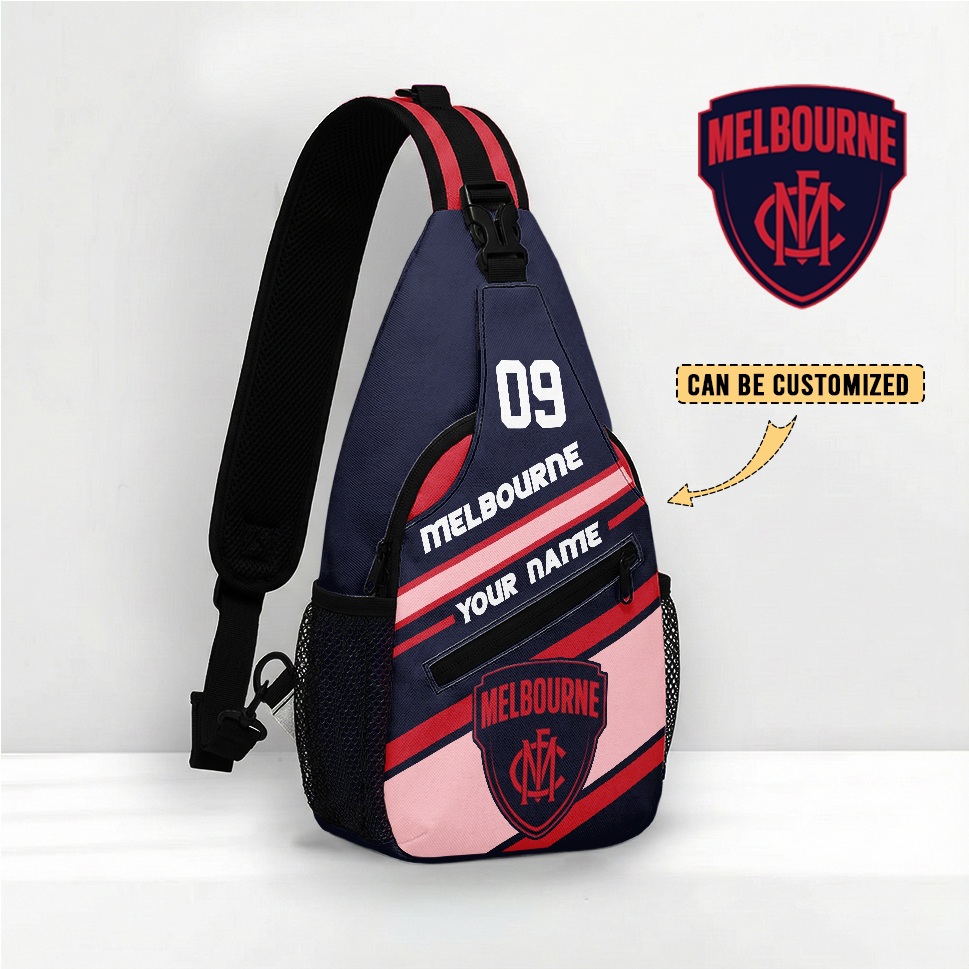 Auspiritmerch Melbourne Demons Personalized Sling Bags Gift For Fans