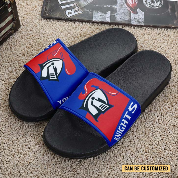 Auspiritmerch Newcastle Knights Personalized Sports Slippers Gift For Fans