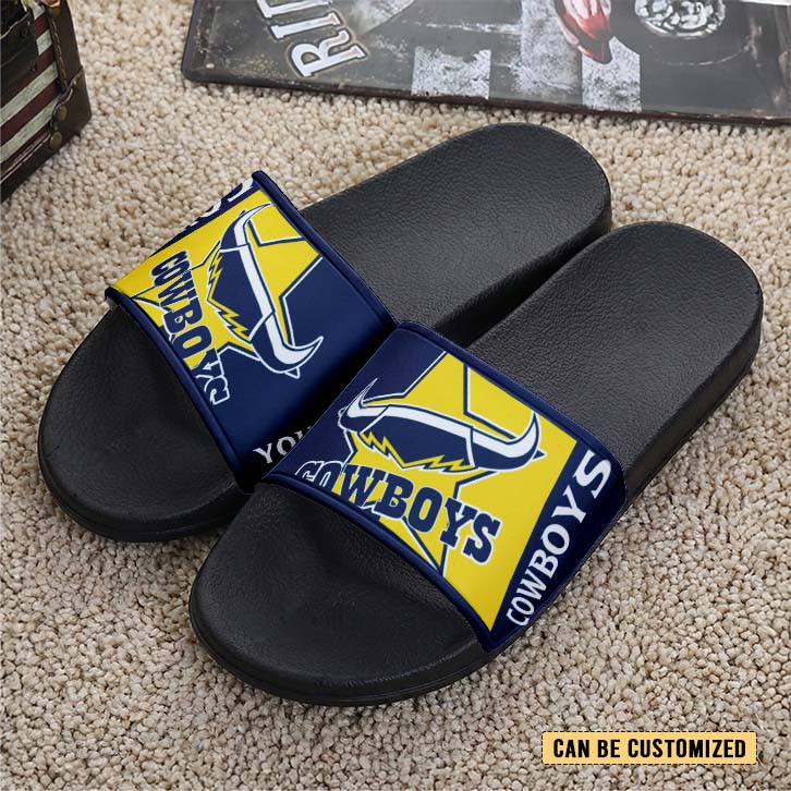 Auspiritmerch North Queensland Cowboys Personalized Sports Slippers Gift For Fans