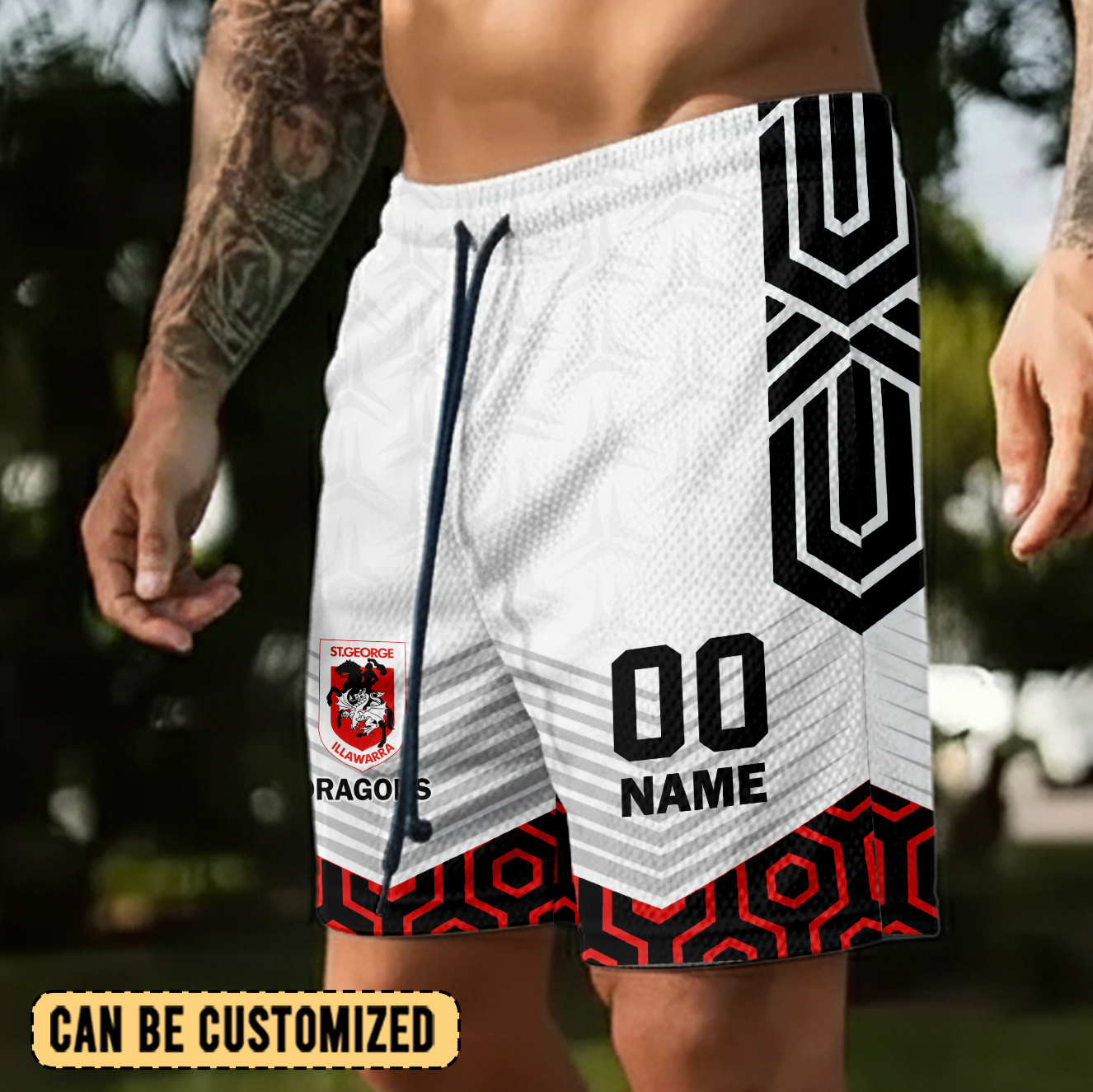 Auspiritmerch St. George Illawarra Dragons Personalized Short Pants Gift For Fans