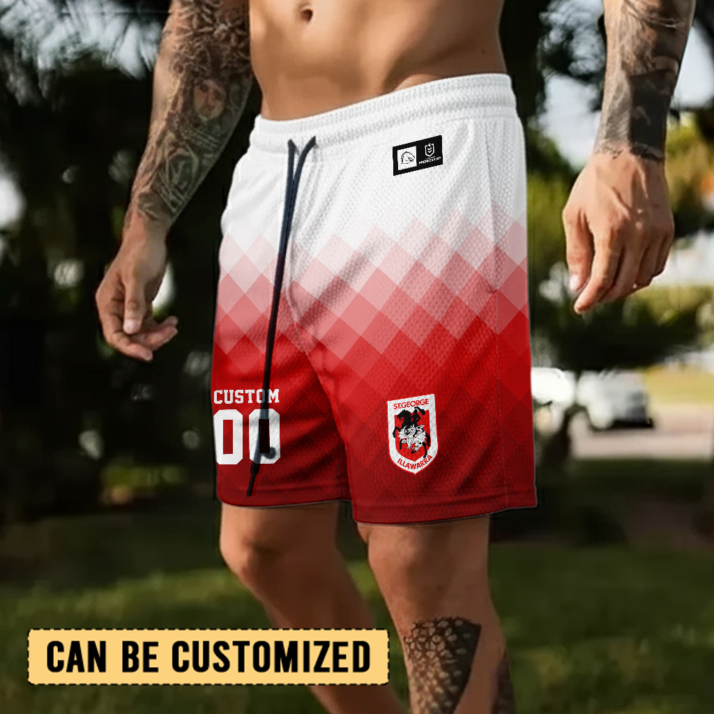 Auspiritmerch St. George Illawarra Dragons Personalized Short Pants Gift For Fans