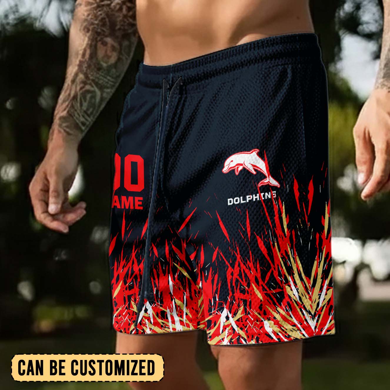 Auspiritmerch Dolphins Personalized Short Pants Gift For Fans