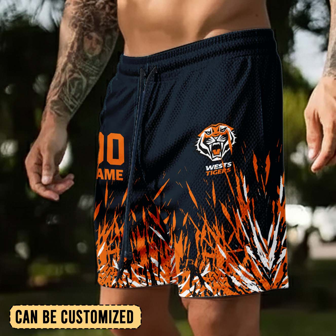 Auspiritmerch Wests Tigers Personalized Short Pants Gift For Fans