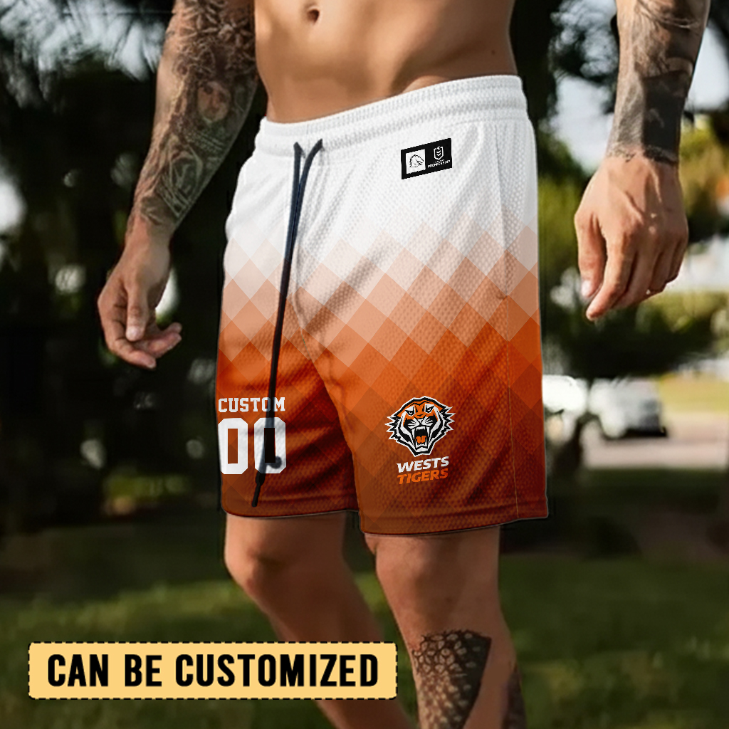Auspiritmerch Wests Tigers Personalized Short Pants Gift For Fans