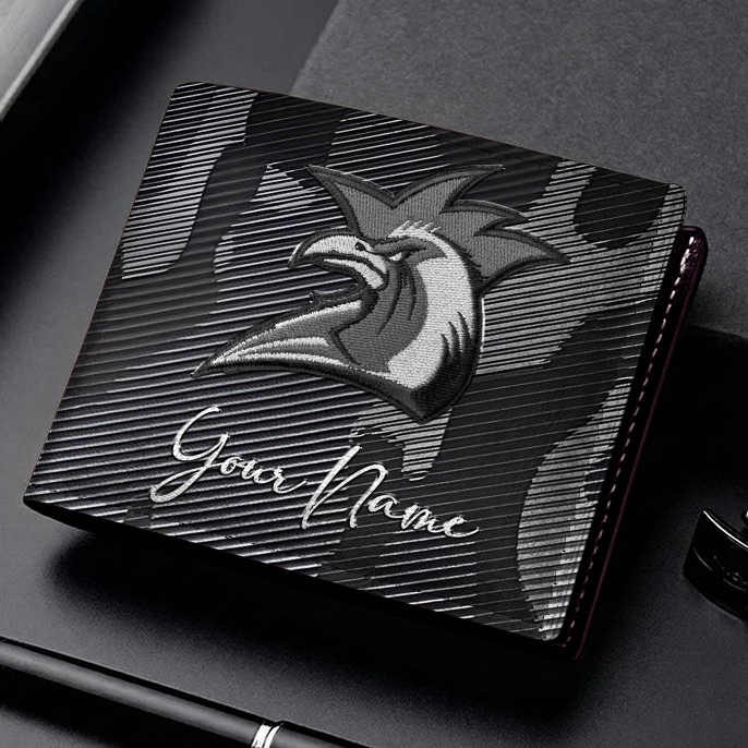 Auspiritmerch Sydney Roosters Personalized Leather Wallet Gift For Fans