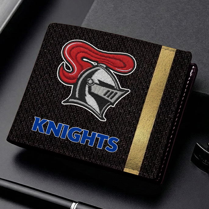 Auspiritmerch Newcastle Knights Personalized Leather Wallet Gift For Fans