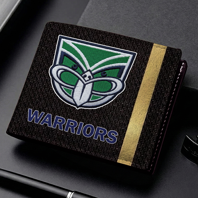 Auspiritmerch New Zealand Warriors Personalized Leather Wallet Gift For Fans
