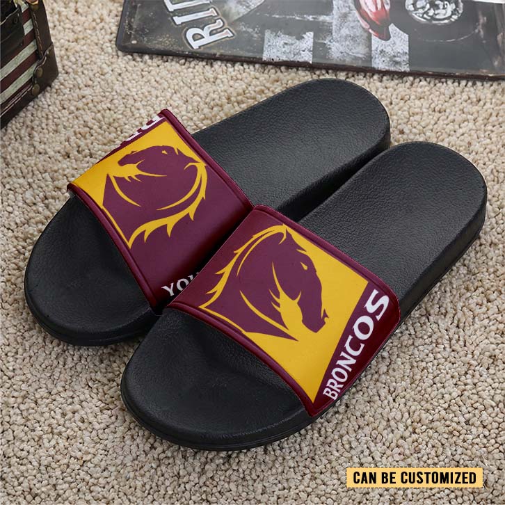 Auspiritmerch Brisbane Broncos Personalized Sports Slippers Gift For Fans