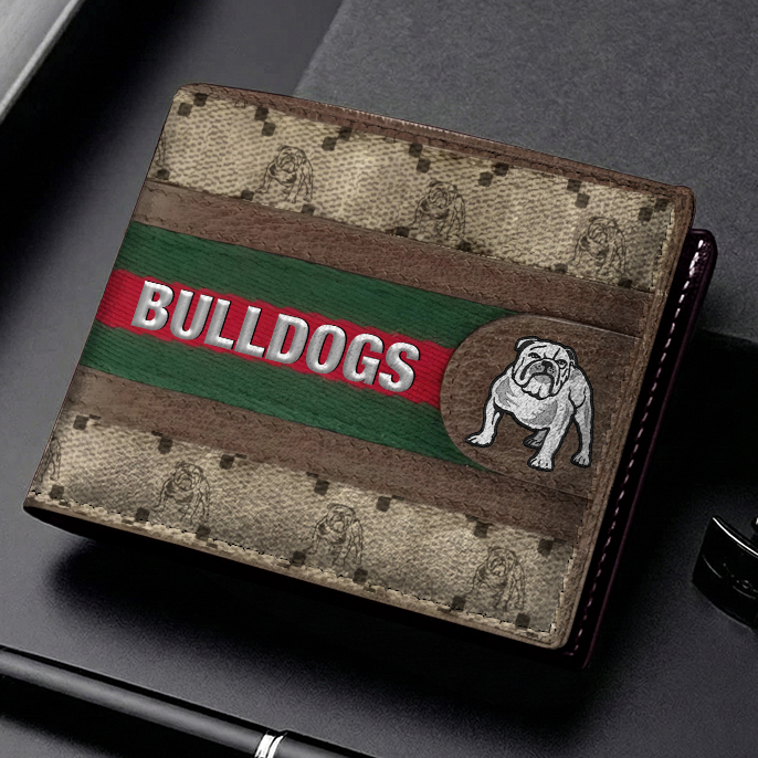 Auspiritmerch Canterbury-Bankstown Bulldogs Personalized Leather Wallet Gift For Fans
