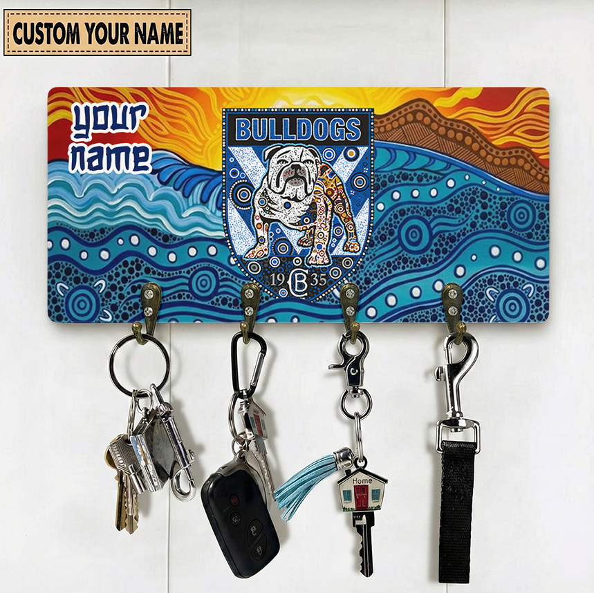 Auspiritmerch Canterbury-Bankstown Bulldogs Personalized Key Holder Gifts For Fans
