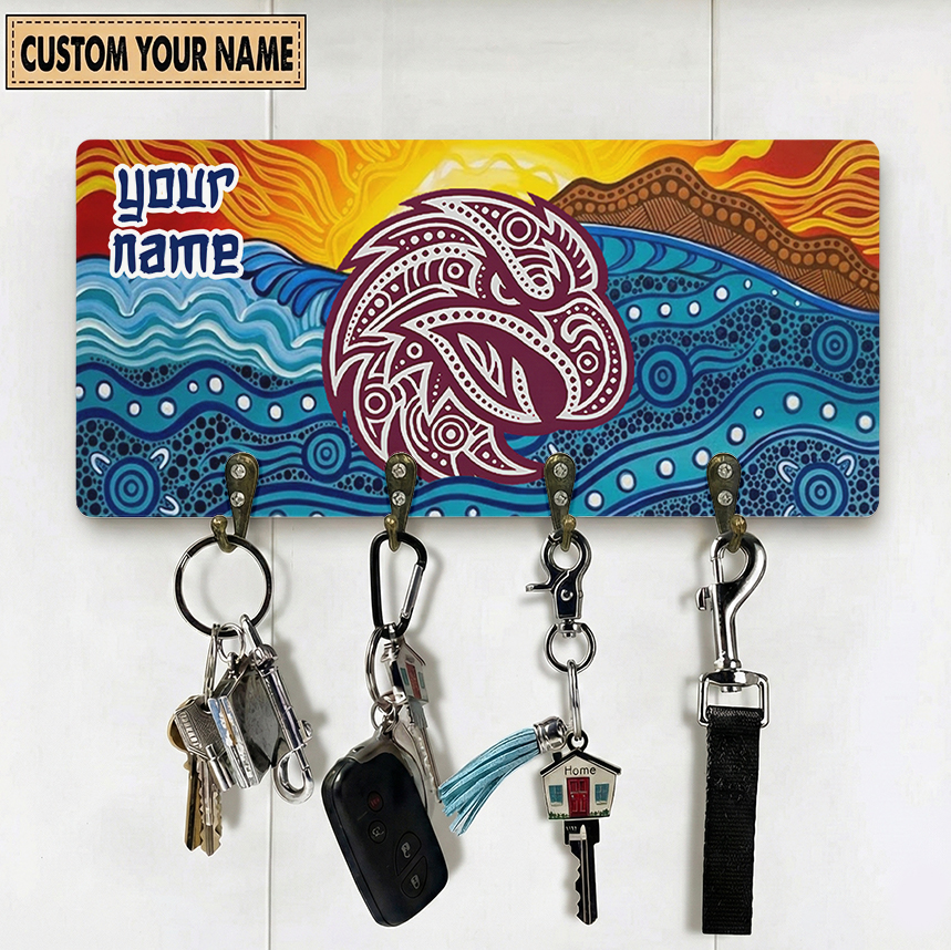 Auspiritmerch Manly Warringah Sea Eagles Personalized Key Holder Gifts For Fans