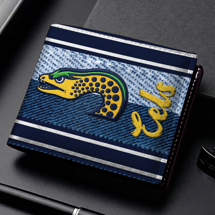 Auspiritmerch Parramatta Eels Personalized Leather Wallet Gift For Fans