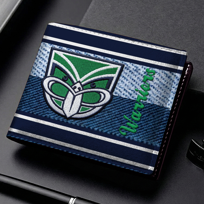 Auspiritmerch New Zealand Warriors Personalized Leather Wallet Gift For Fans