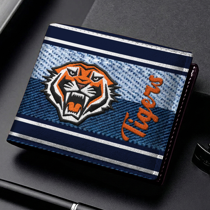Auspiritmerch Wests Tigers Personalized Leather Wallet Gift For Fans