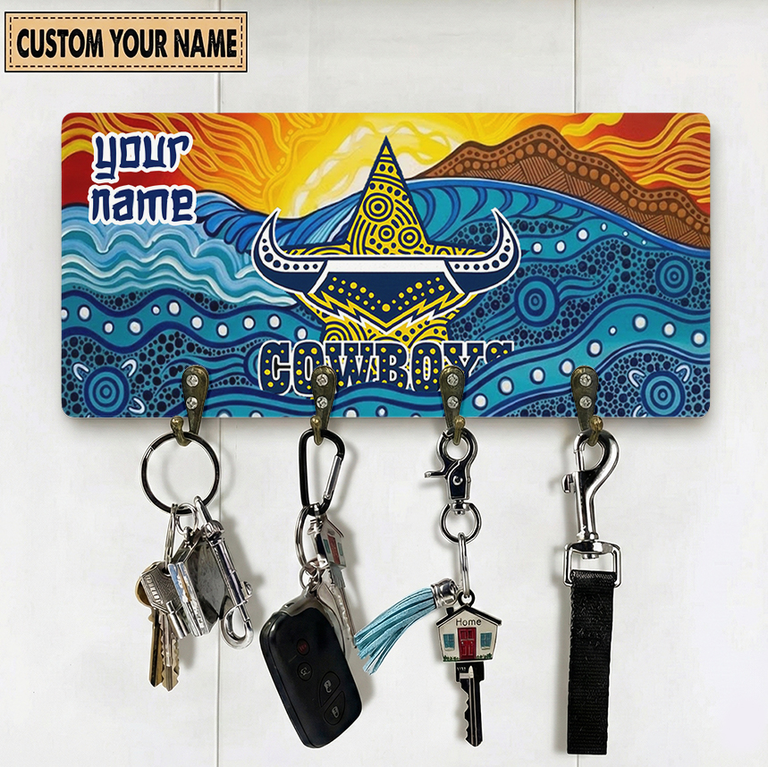 Auspiritmerch North Queensland Cowboys Personalized Key Holder Gifts For Fans