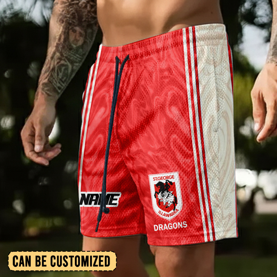 Auspiritmerch St. George Illawarra Dragons Personalized Short Pants Gift For Fans
