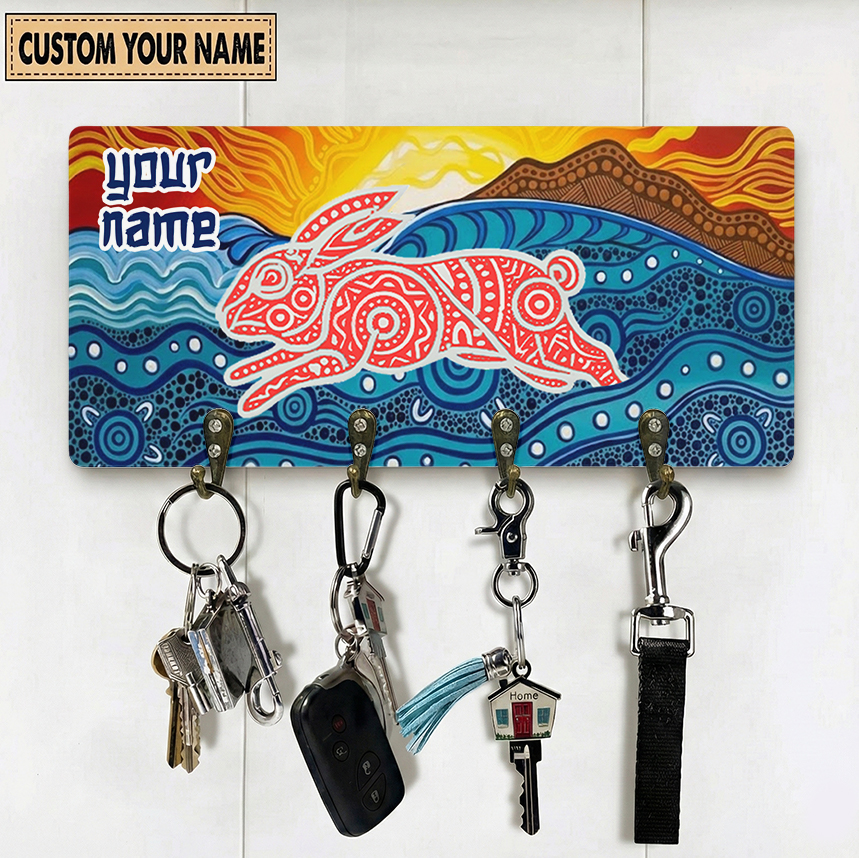 Auspiritmerch South Sydney Rabbitohs Personalized Key Holder Gifts For Fans