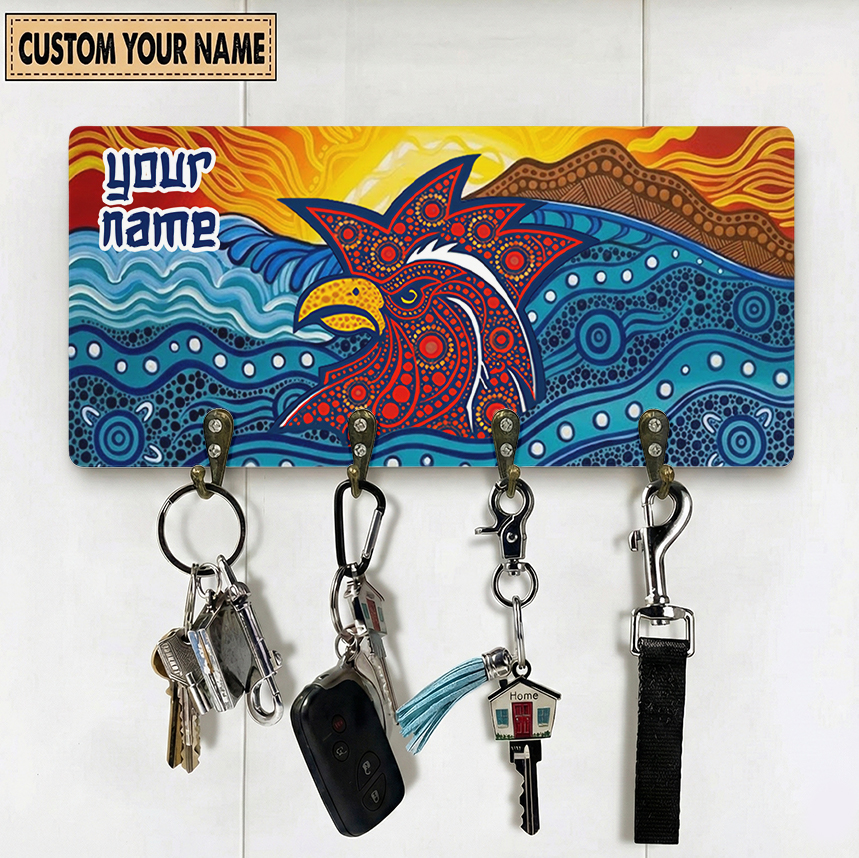 Auspiritmerch Sydney Roosters Personalized Key Holder Gifts For Fans