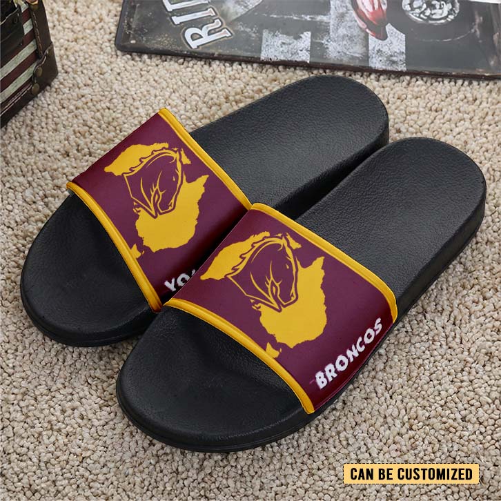 Auspiritmerch Brisbane Broncos Personalized Sports Slippers Gift For Fans
