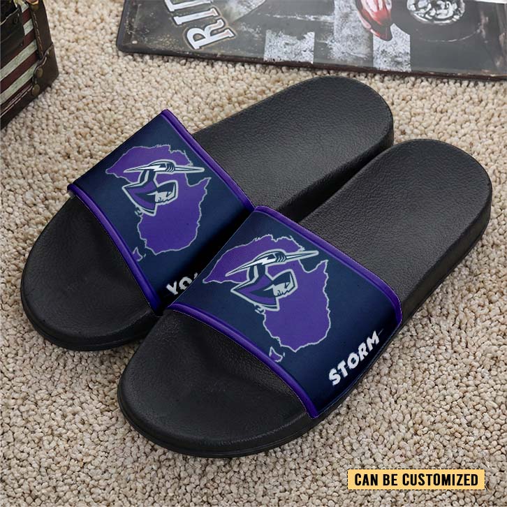Auspiritmerch Melbourne Storm Personalized Sports Slippers Gift For Fans
