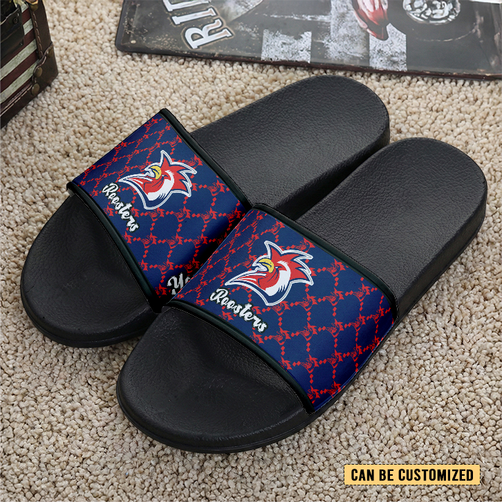 Auspiritmerch Sydney Roosters Personalized Sports Slippers Gift For Fans