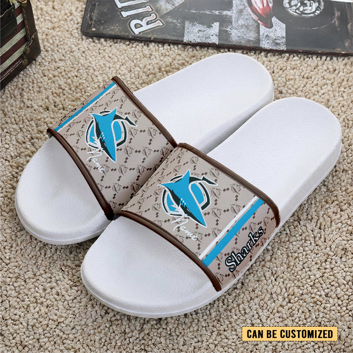 Auspiritmerch Cronulla-Sutherland Sharks Personalized Sports Slippers Gift For Fans