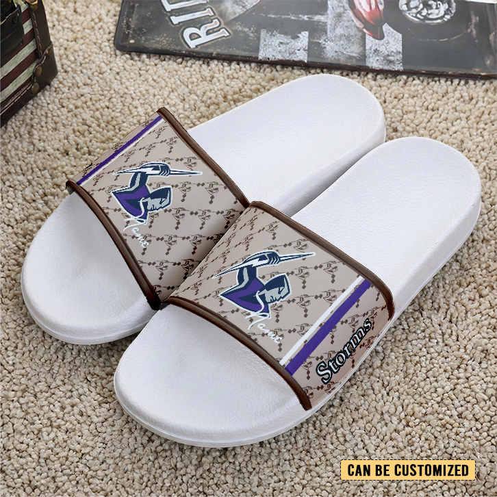 Auspiritmerch Melbourne Storm Personalized Sports Slippers Gift For Fans