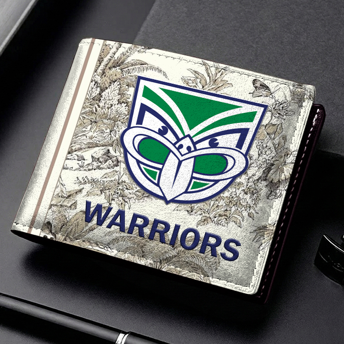 Auspiritmerch New Zealand Warriors Personalized Leather Wallet Gift For Fans