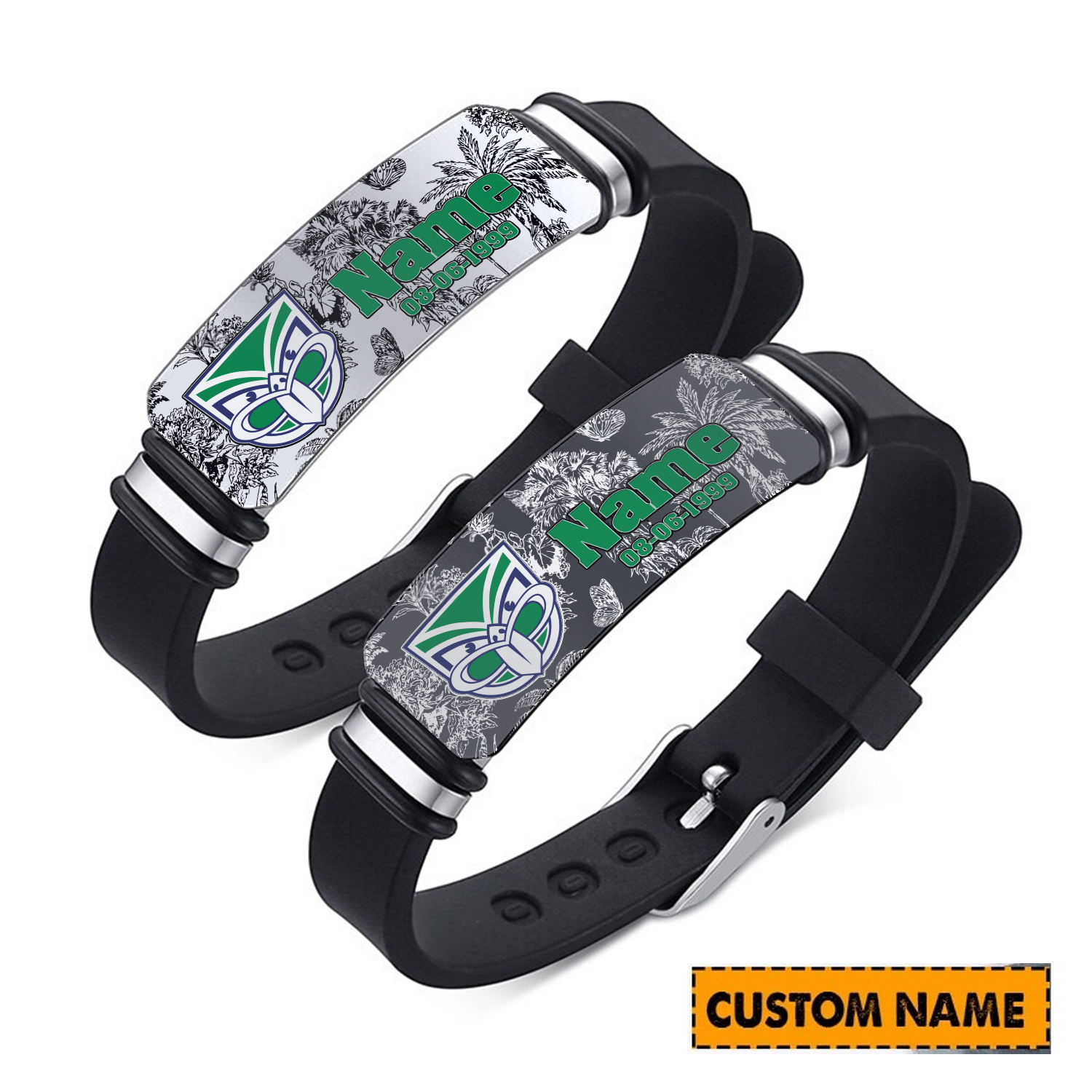 Auspiritmerch New Zealand Warriors Personalized Steel Silicone Bracelet Gift For Fans