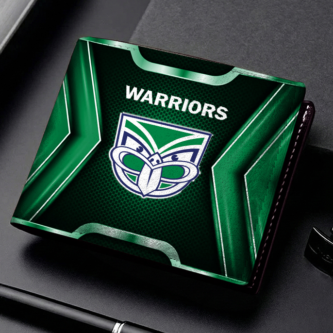Auspiritmerch New Zealand Warriors Personalized Leather Wallet Gift For Fans