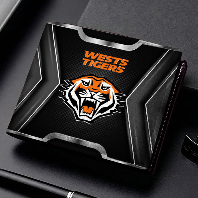 Auspiritmerch Wests Tigers Personalized Leather Wallet Gift For Fans