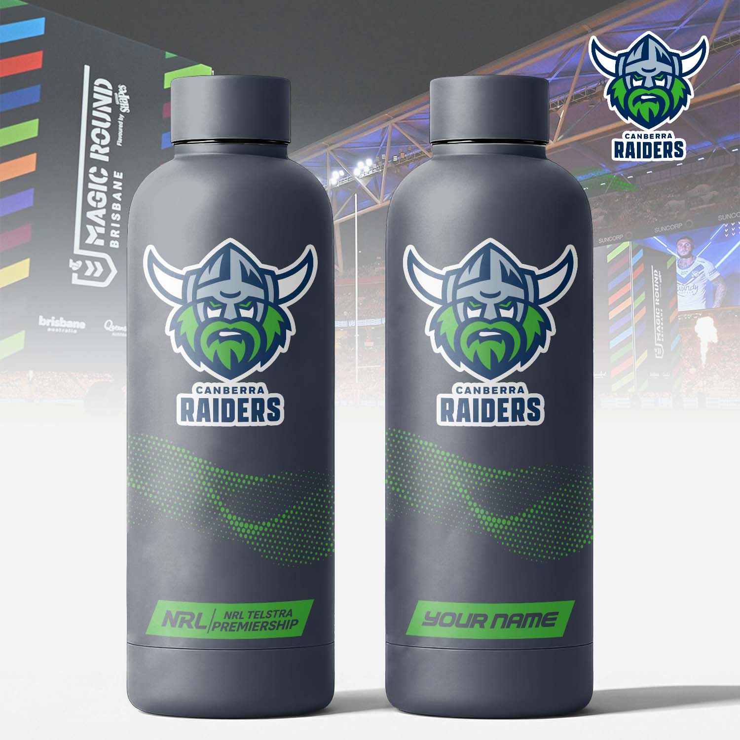 Auspiritmerch Canberra Raiders Personalized Metal Water Bottle Gift For Fans
