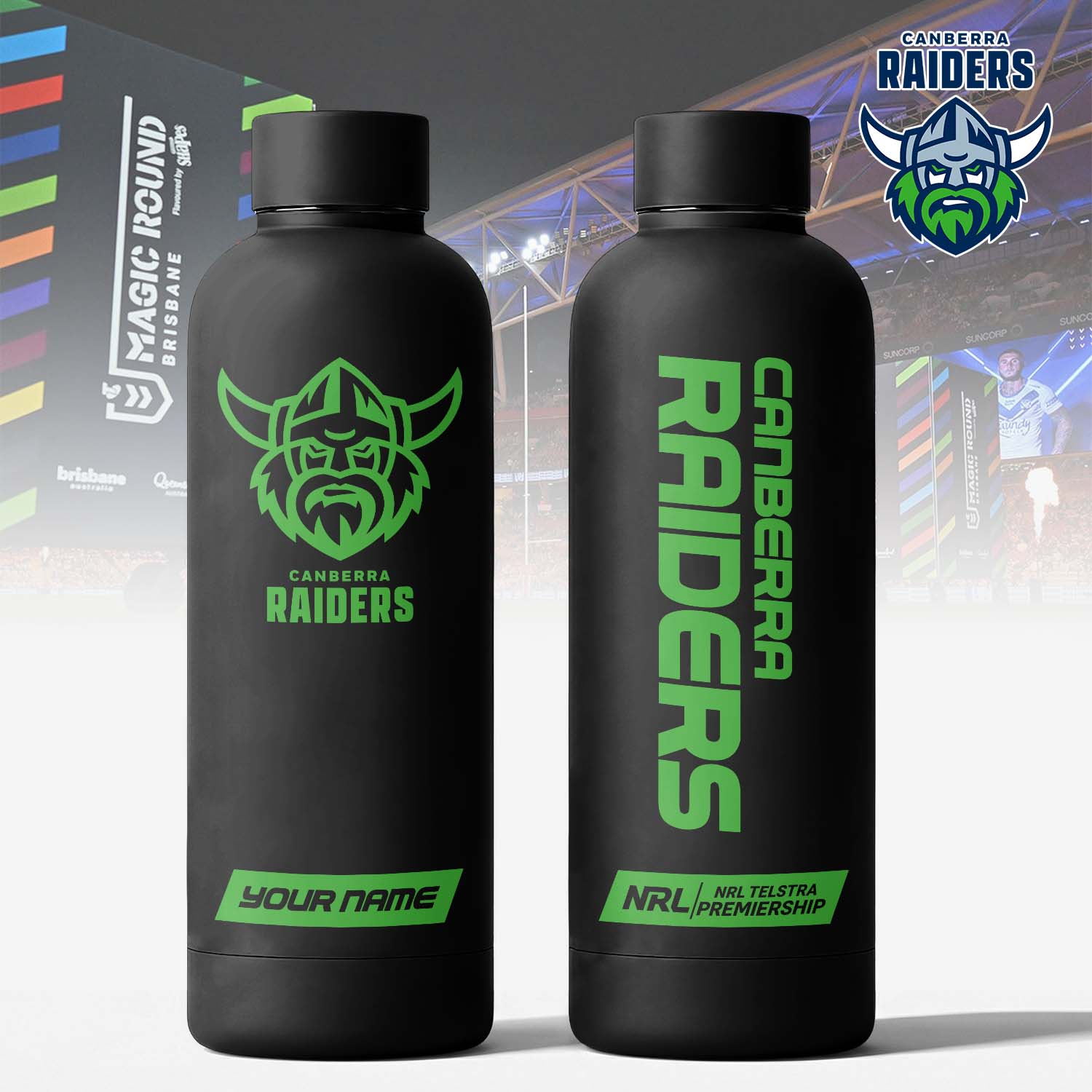 Auspiritmerch Canberra Raiders Personalized Metal Water Bottle Gift For Fans