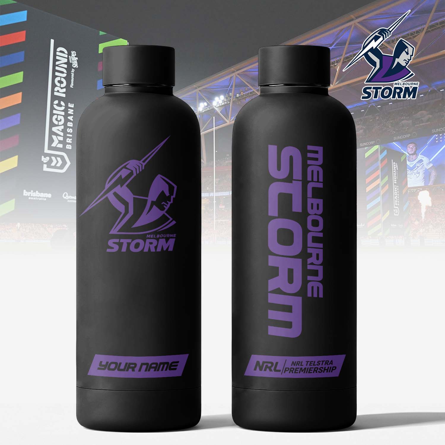 Auspiritmerch Melbourne Storm Personalized Metal Water Bottle Gift For Fans