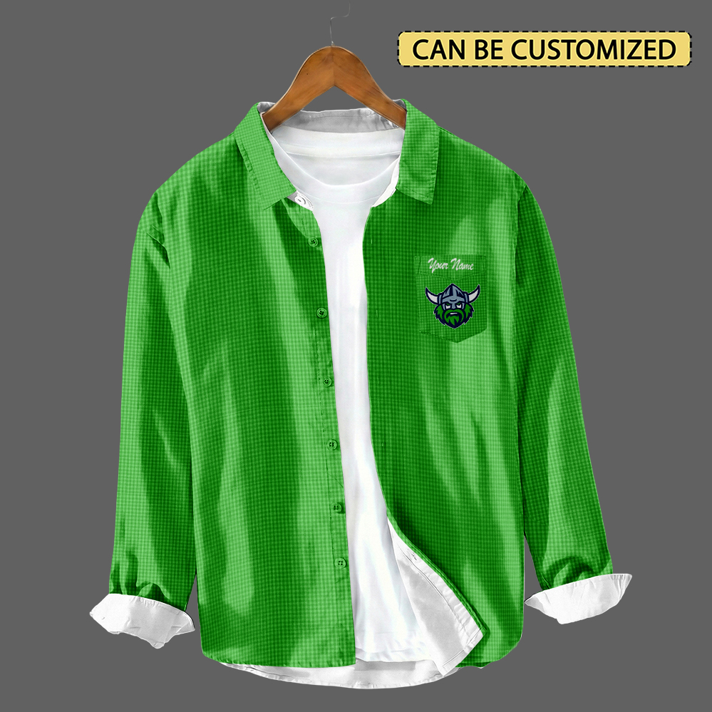 Auspiritmerch Canberra Raiders Personalized Button Down Shirt Gift For Fans