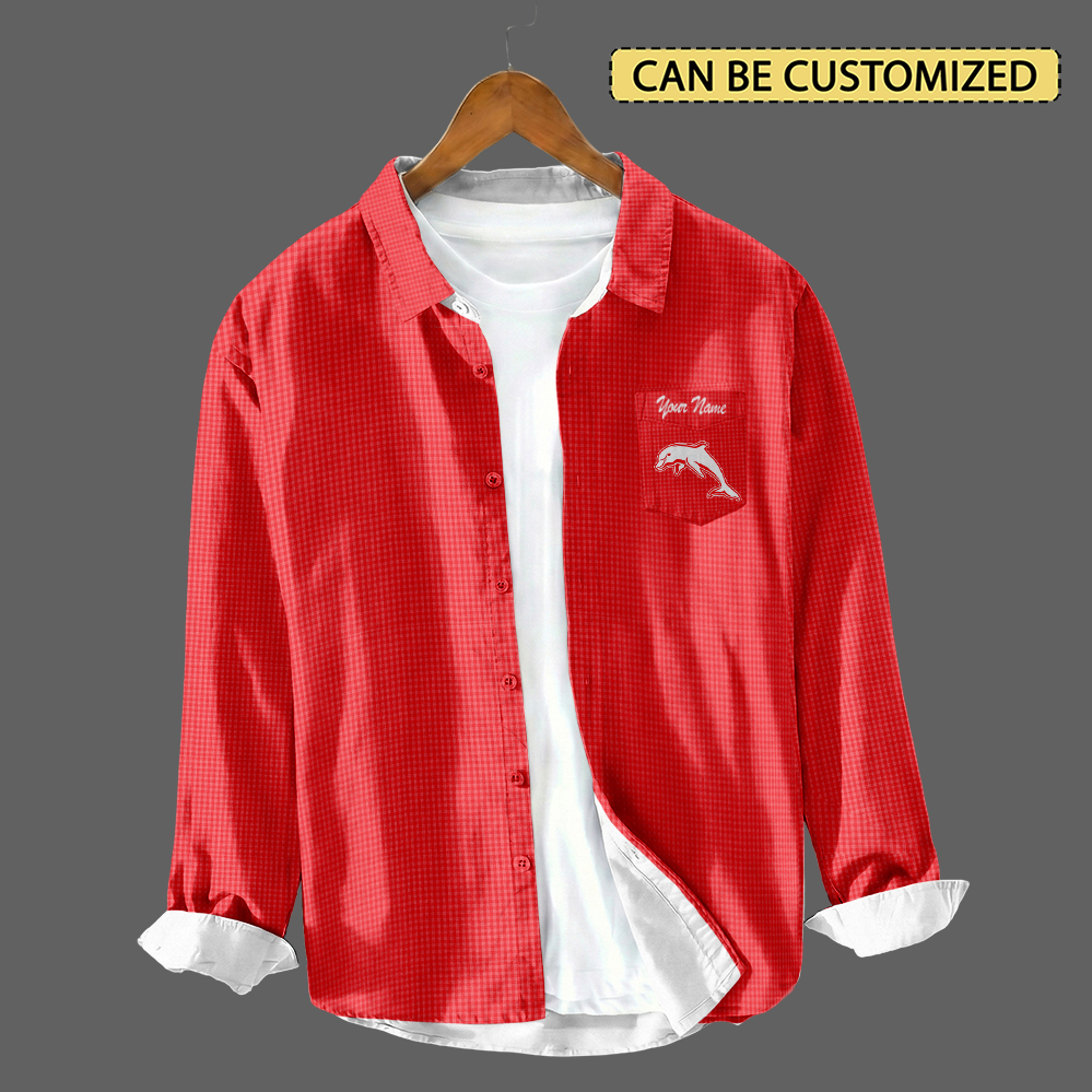 Auspiritmerch Dolphins Personalized Button Down Shirt Gift For Fans