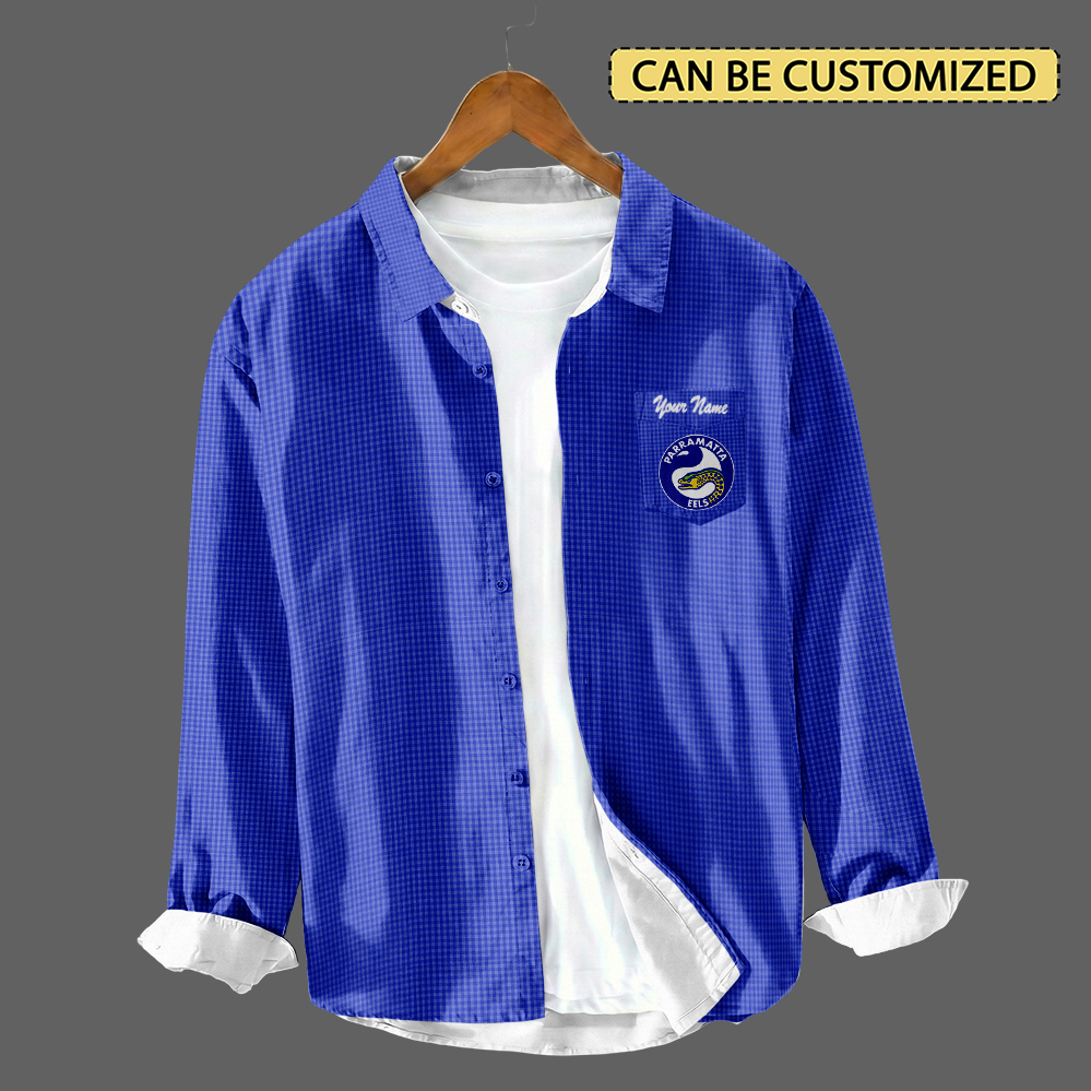Auspiritmerch Parramatta Eels Personalized Button Down Shirt Gift For Fans