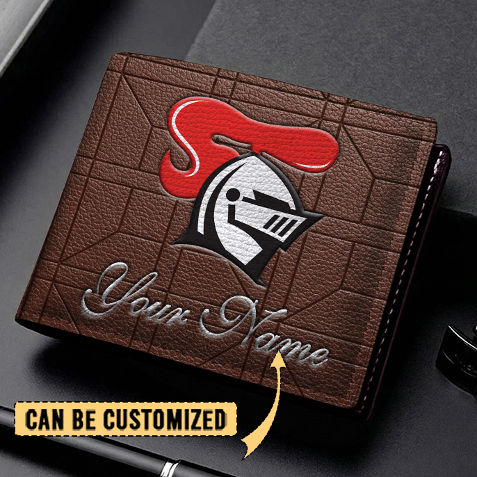 Auspiritmerch Newcastle Knights Personalized Leather Wallet Gift For Fans