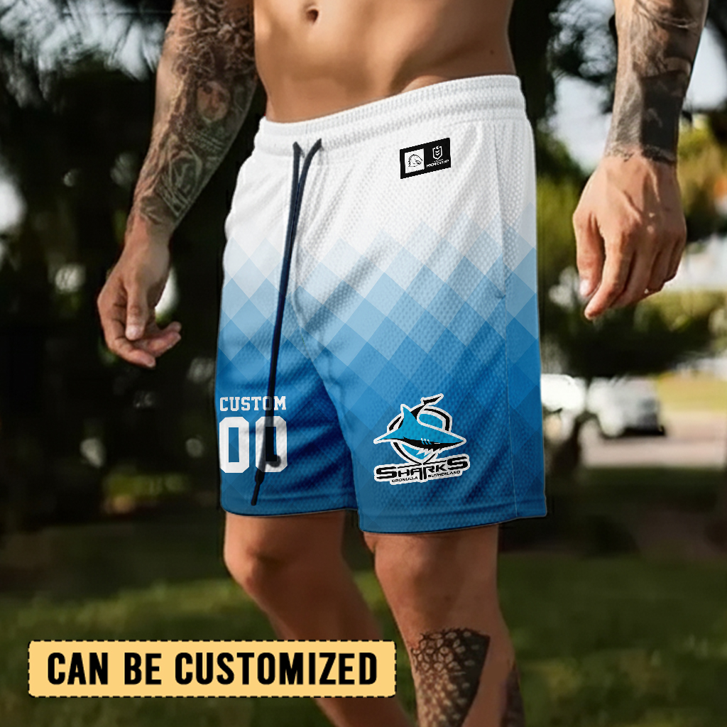 Auspiritmerch Cronulla-Sutherland Sharks Personalized Short Pants Gift For Fans