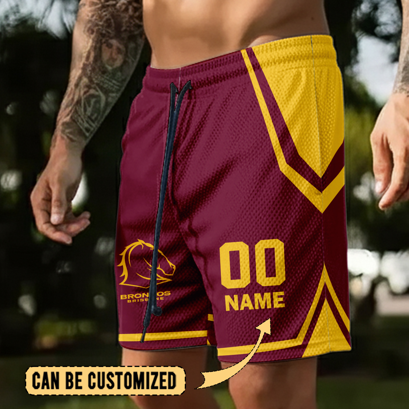 Auspiritmerch Brisbane Broncos Personalized Short Pants Gift For Fans