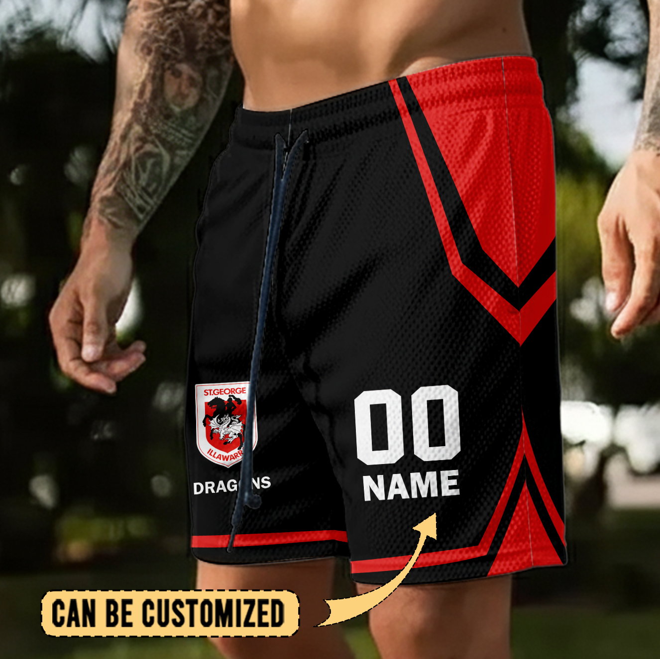 Auspiritmerch St. George Illawarra Dragons Personalized Short Pants Gift For Fans