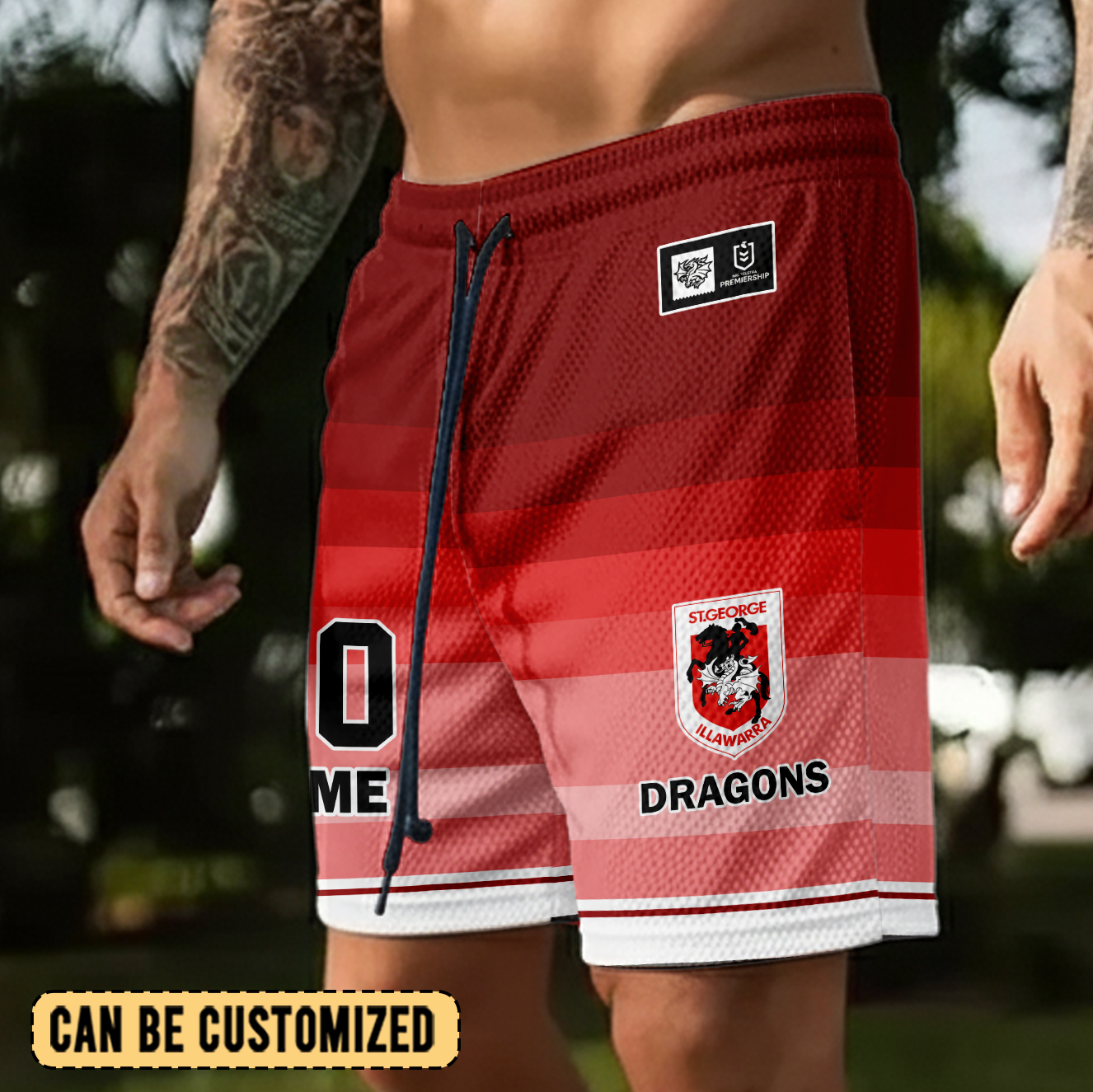 Auspiritmerch St. George Illawarra Dragons Personalized Short Pants Gift For Fans