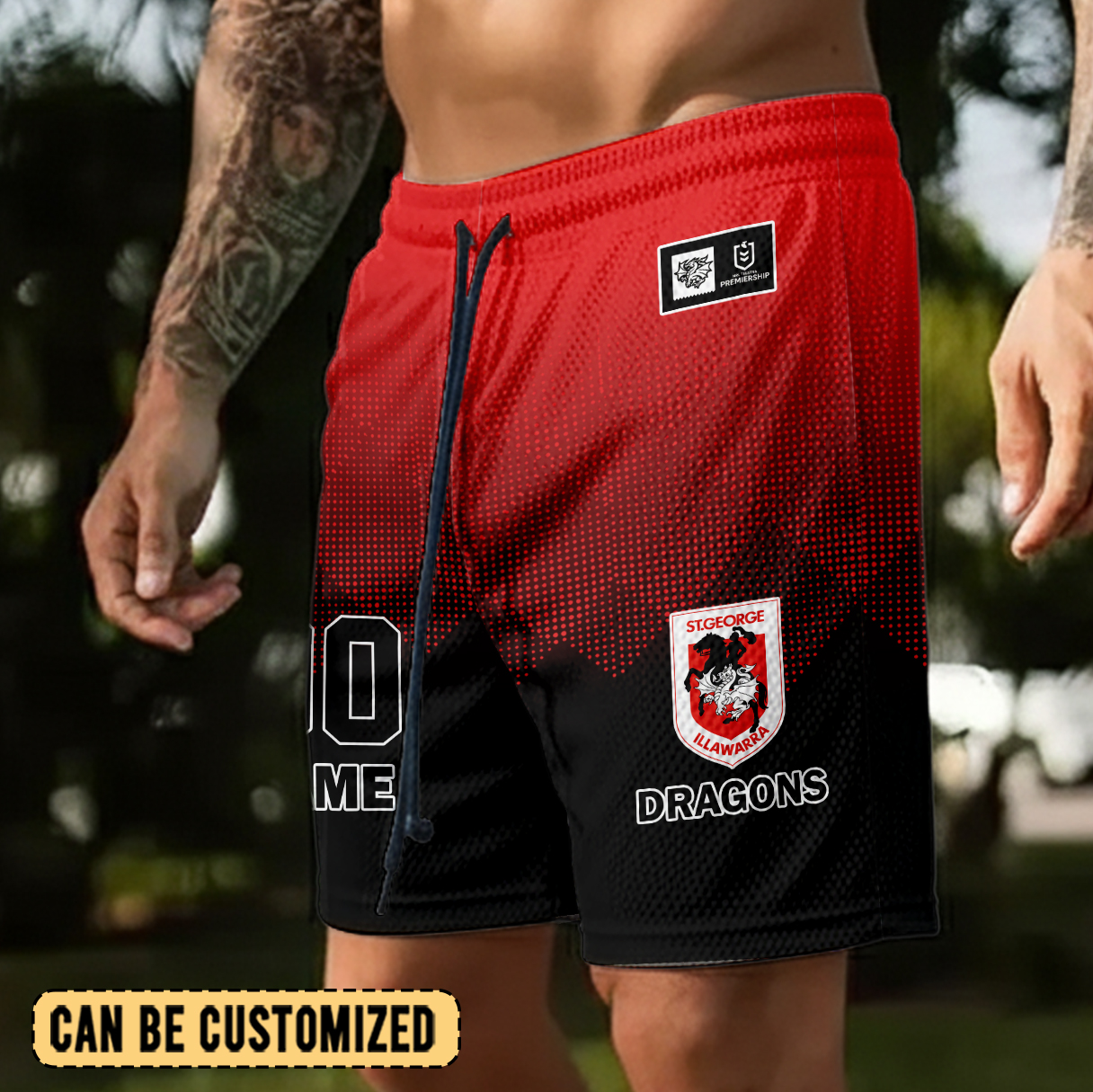Auspiritmerch St. George Illawarra Dragons Personalized Short Pants Gift For Fans