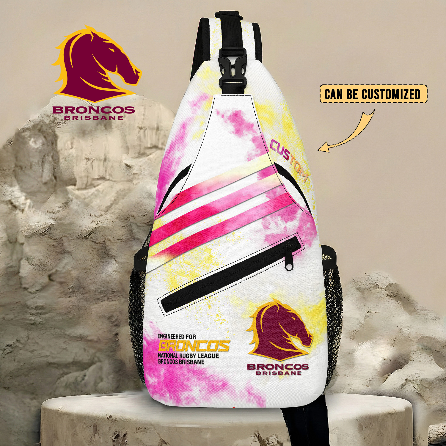 Auspiritmerch Brisbane Broncos Personalized Sling Bags Gift For Fans