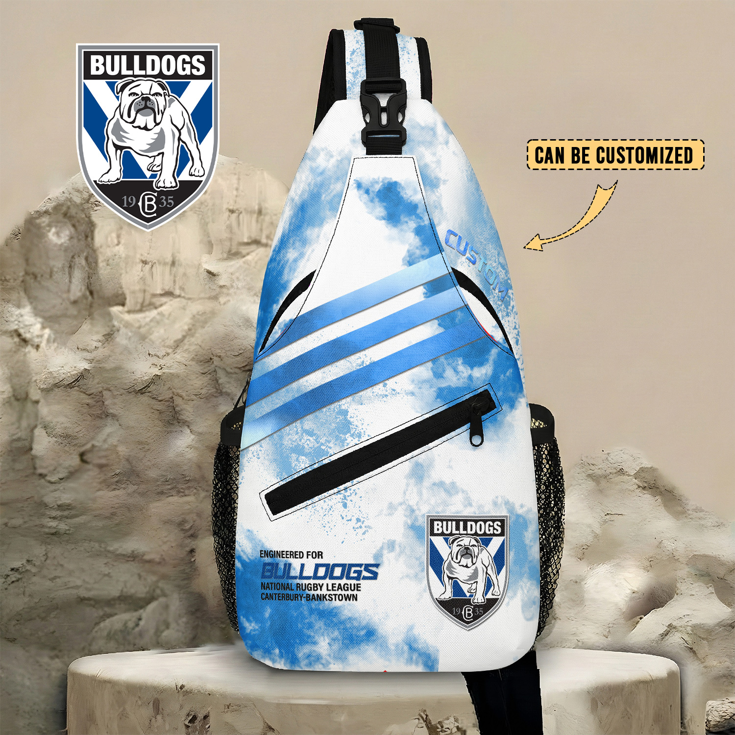 Auspiritmerch Canterbury-Bankstown Bulldogs Personalized Sling Bags Gift For Fans