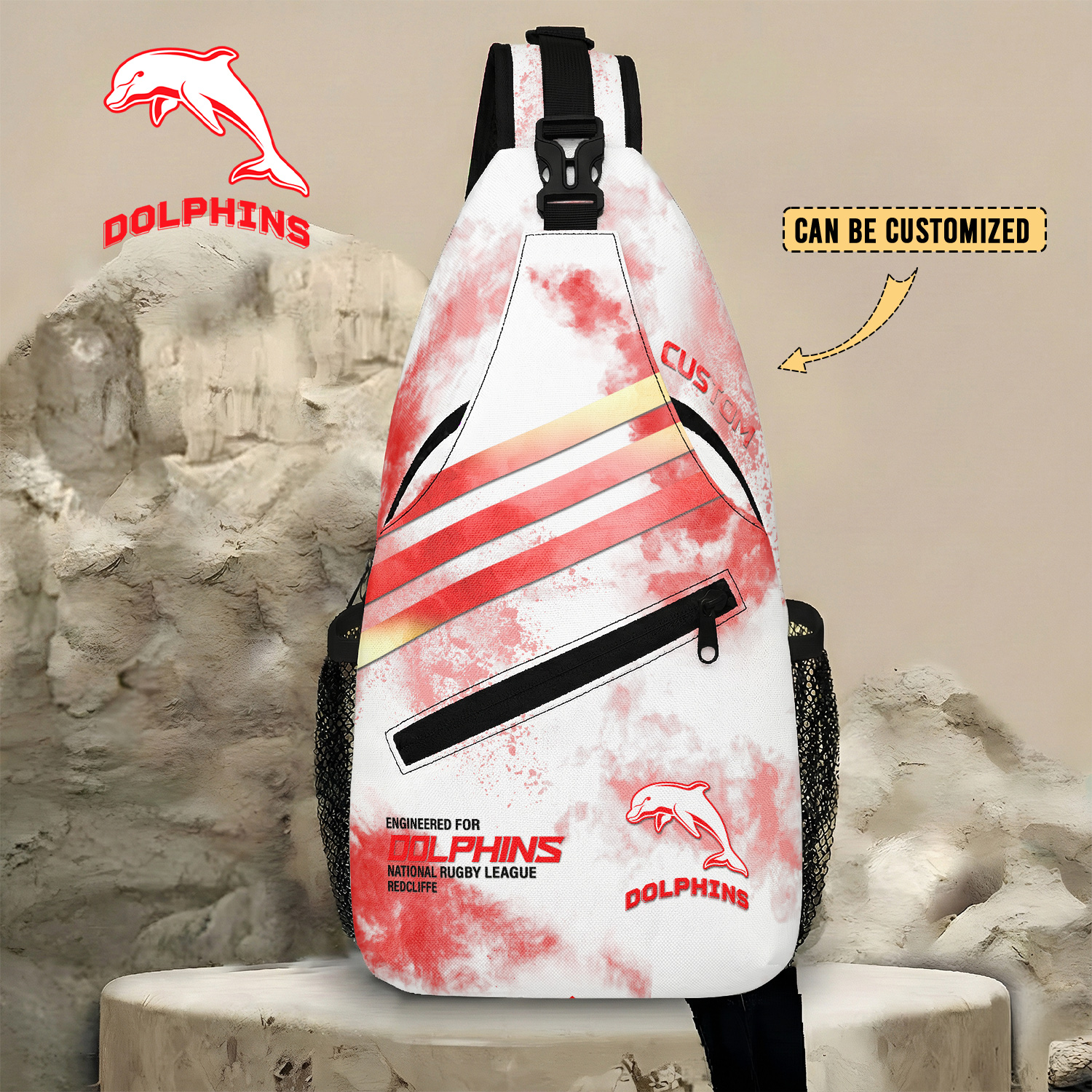 Auspiritmerch Dolphins Personalized Sling Bags Gift For Fans